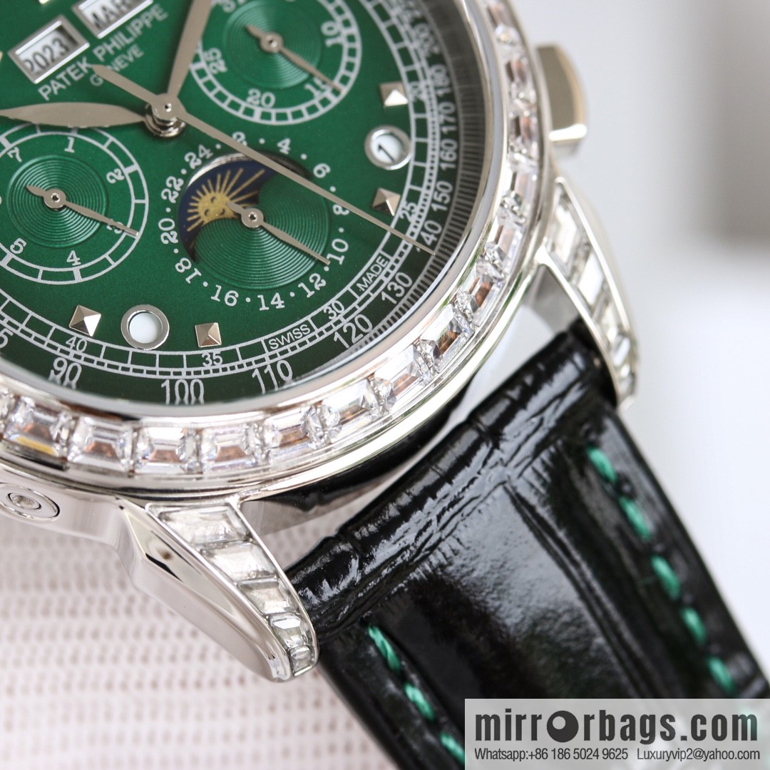 V3. Exclusive new version (gun-colored studs) Patek. Philippe super complex function chronograph series watch