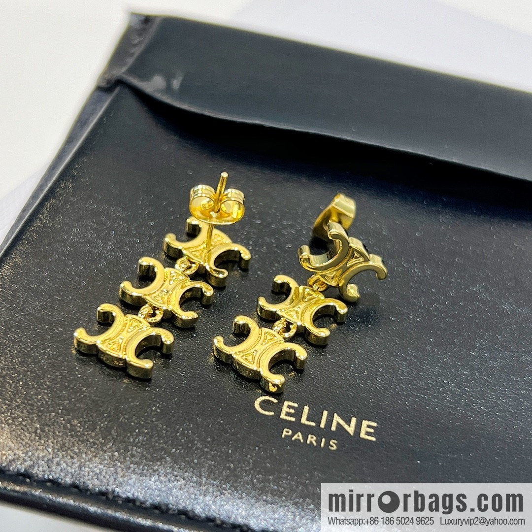 Celine Arc de Triomphe fringed necklace earrings