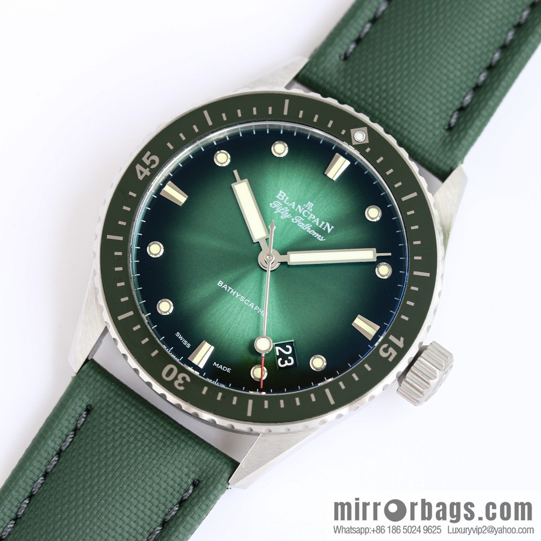 GF New Aurora Green Blancpain Fifty Steel Case Limited Edition Watch