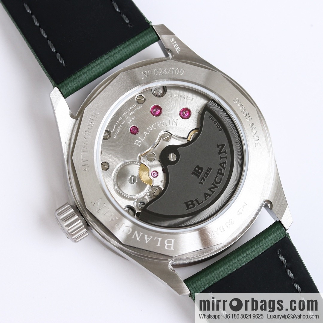GF New Aurora Green Blancpain Fifty Steel Case Limited Edition Watch