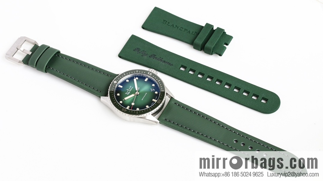 GF New Aurora Green Blancpain Fifty Steel Case Limited Edition Watch