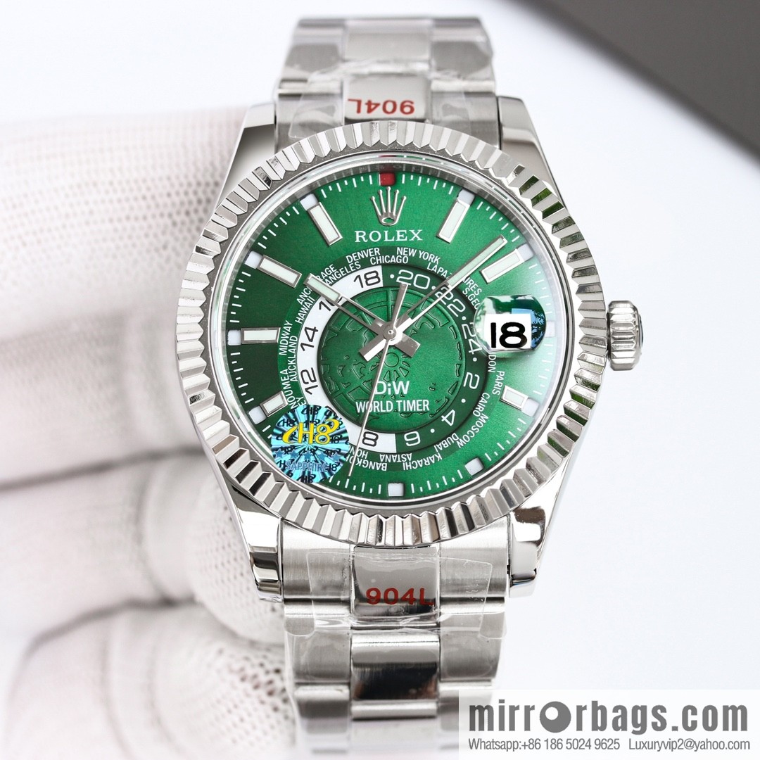 H8 new Yin Yang Rolex Sky-Dweller Skywalker longitudinal bezel with Rolex Ring Command triangular pit pattern