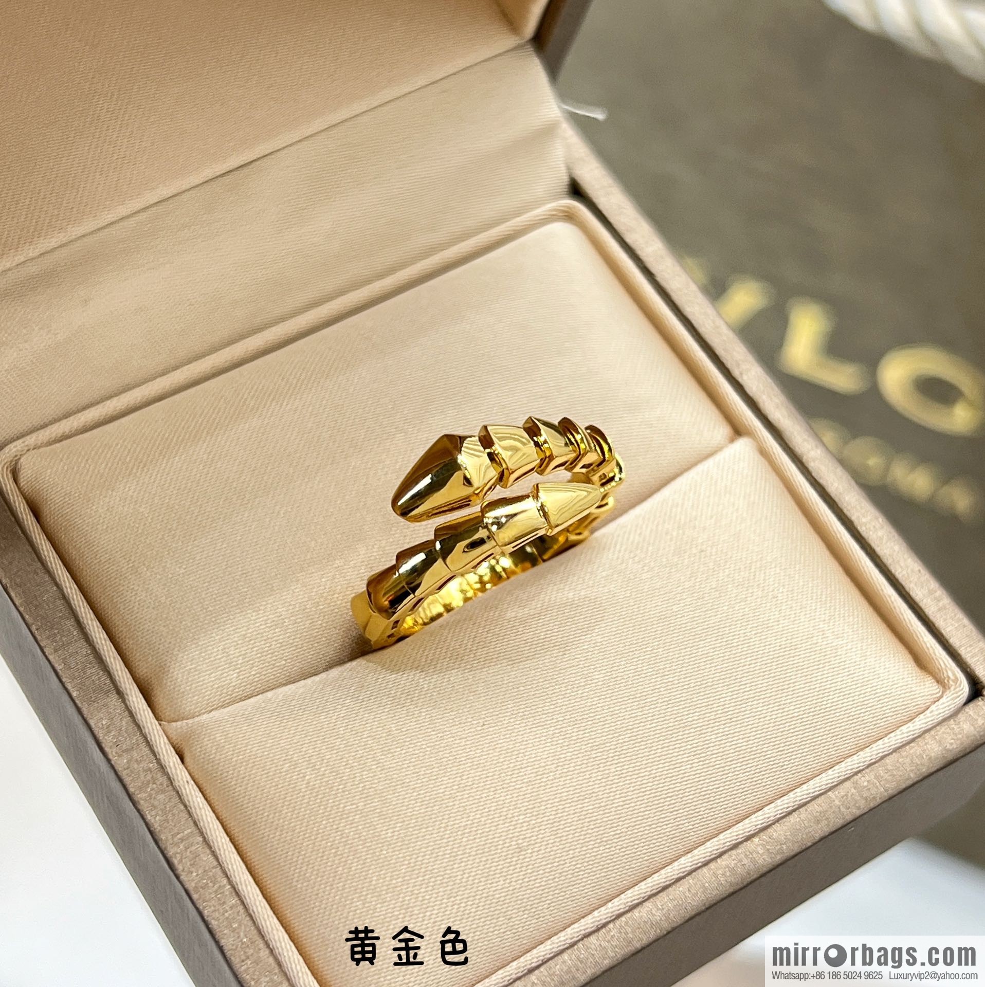 BVLGARI Bulgari smooth snake bone ring