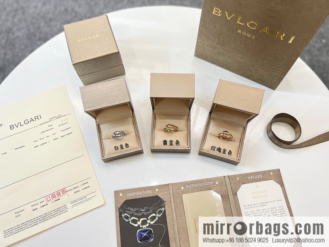 BVLGARI Bulgari smooth snake bone ring