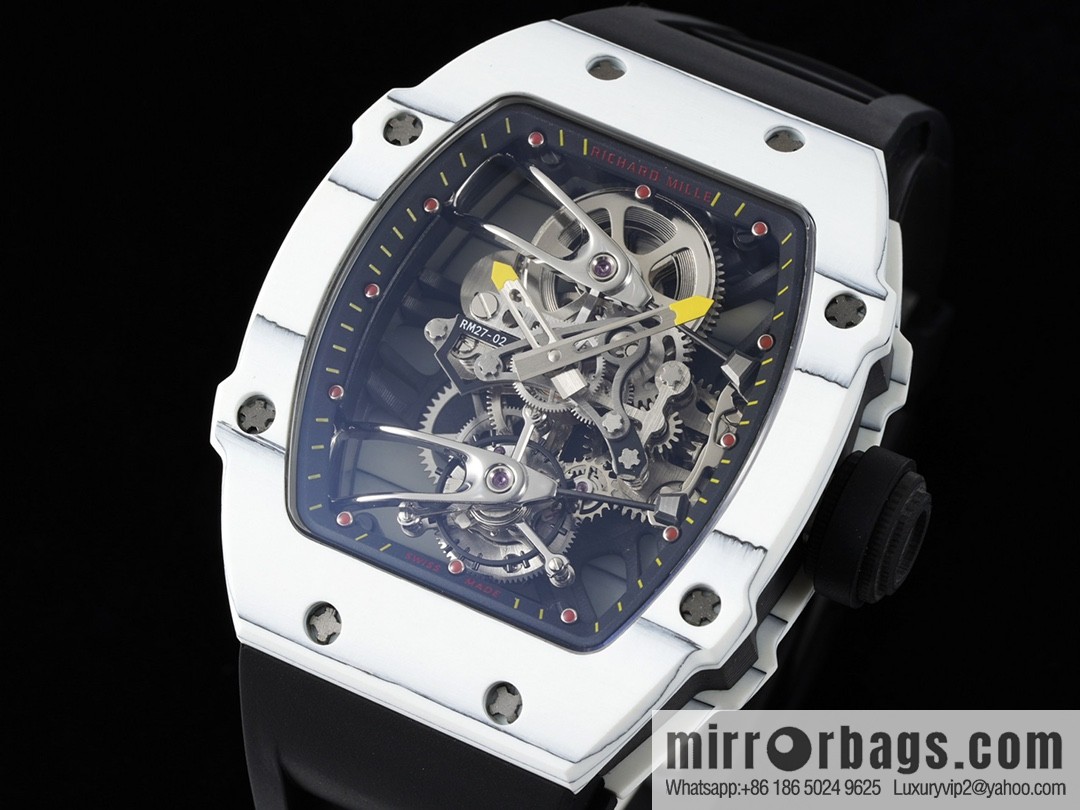 The new RM 27-02 is a RICHARD MILLE sports tourbillon watch designed for tennis players