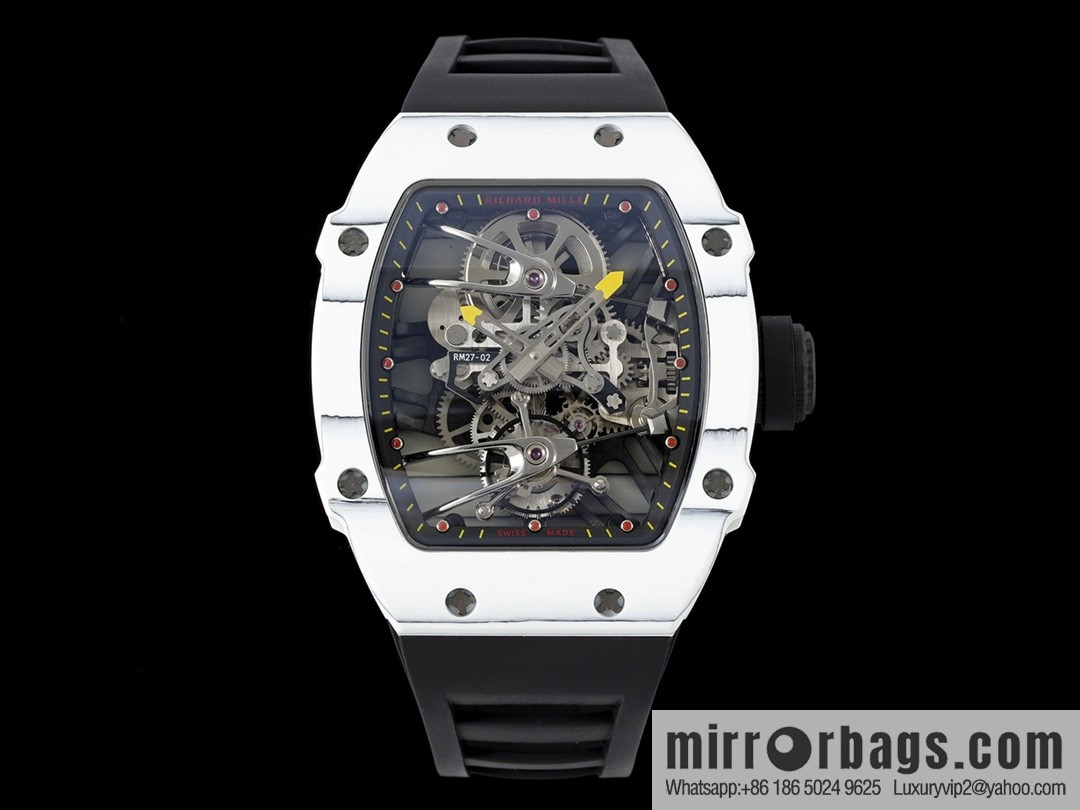 The new RM 27-02 is a RICHARD MILLE sports tourbillon watch designed for tennis players
