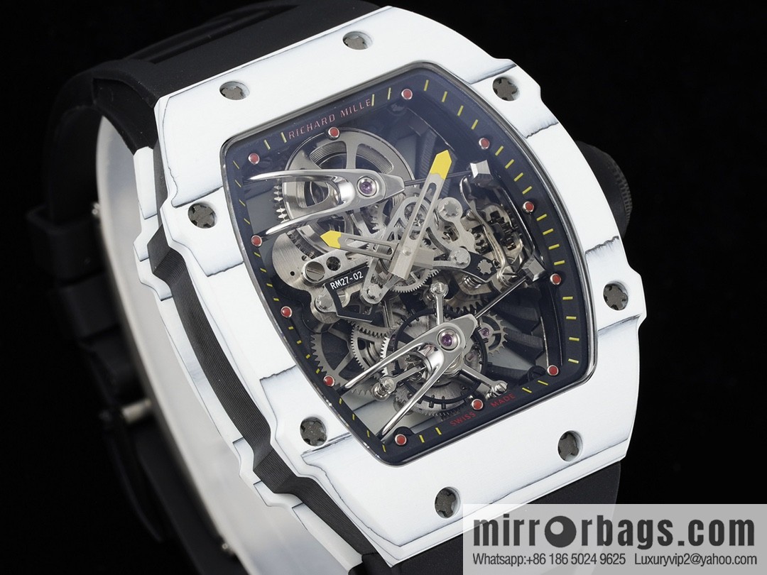 The new RM 27-02 is a RICHARD MILLE sports tourbillon watch designed for tennis players