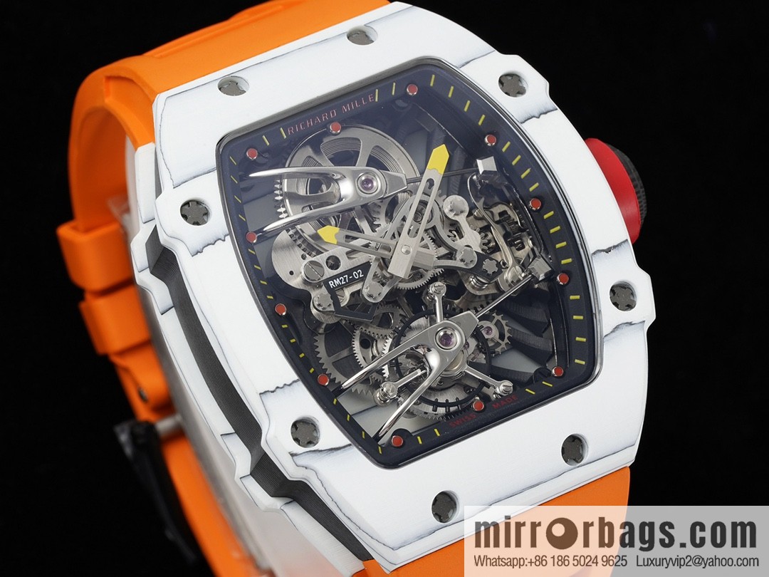 The new RM 27-02 is a RICHARD MILLE sports tourbillon watch designed for tennis players