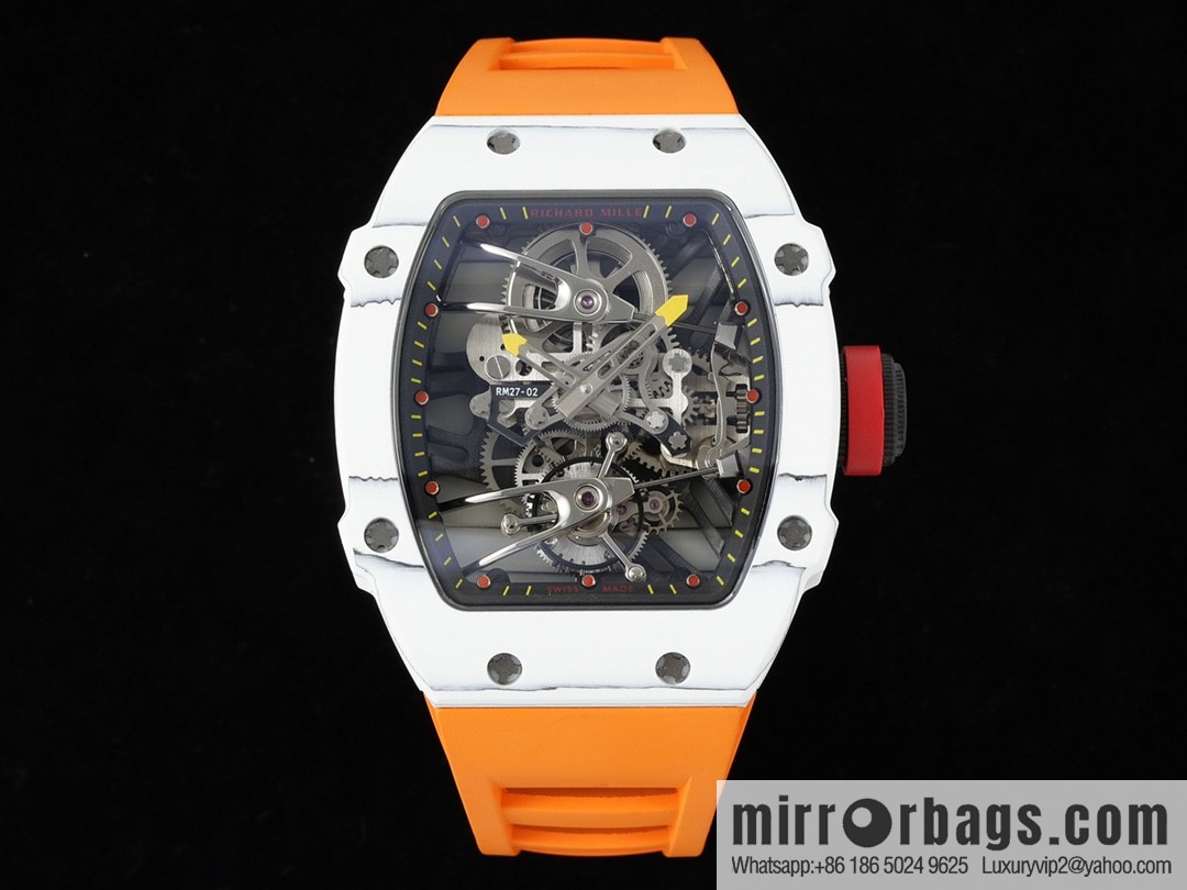The new RM 27-02 is a RICHARD MILLE sports tourbillon watch designed for tennis players