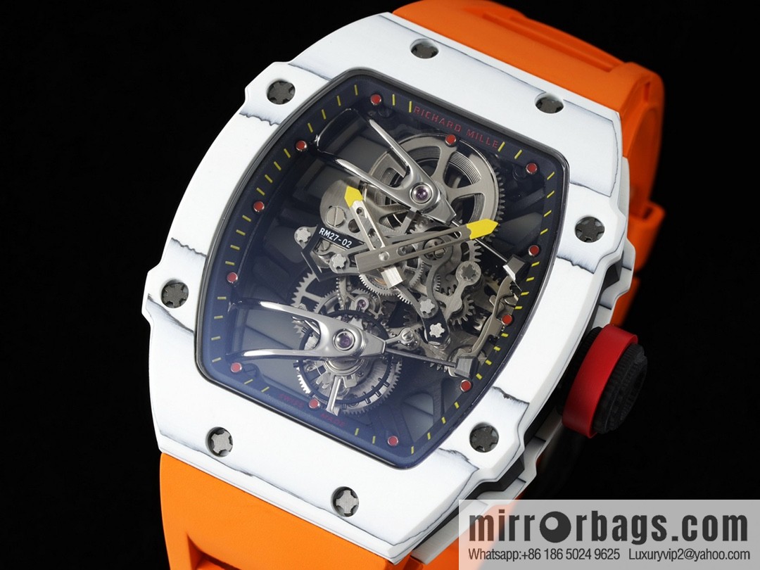 The new RM 27-02 is a RICHARD MILLE sports tourbillon watch designed for tennis players