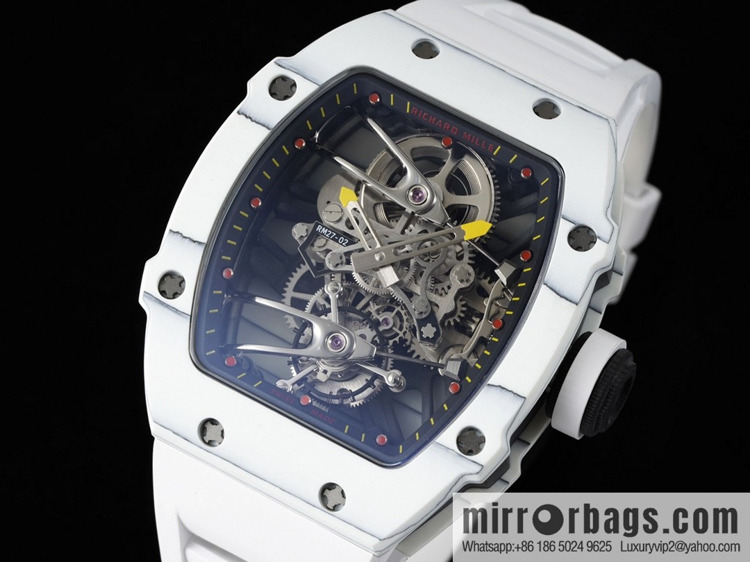 The new RM 27-02 is a RICHARD MILLE sports tourbillon watch designed for tennis players