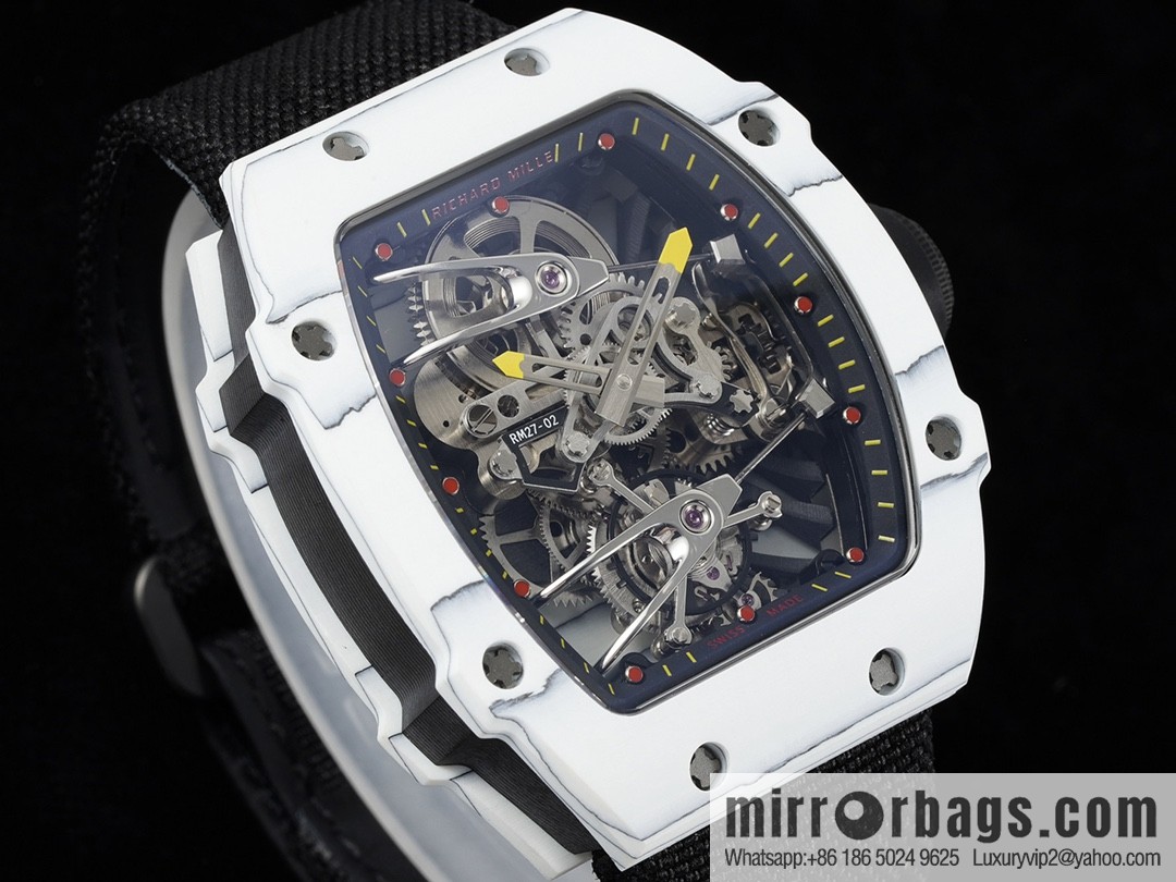 The new RM 27-02 is a RICHARD MILLE sports tourbillon watch designed for tennis players