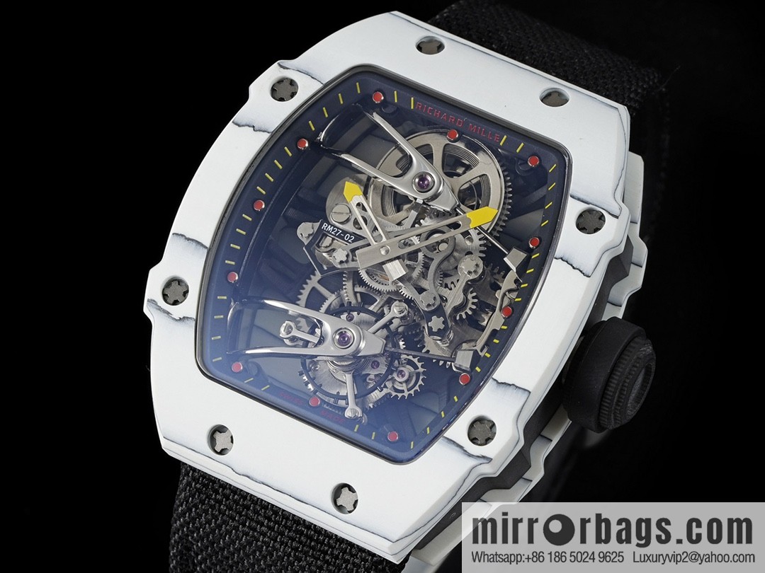 The new RM 27-02 is a RICHARD MILLE sports tourbillon watch designed for tennis players