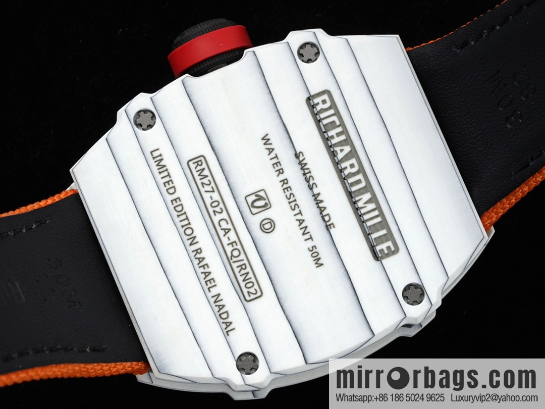 The new RM 27-02 is a RICHARD MILLE sports tourbillon watch designed for tennis players