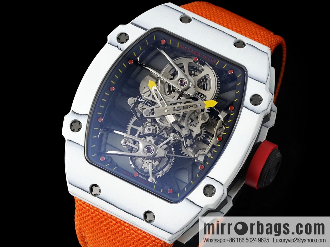 The new RM 27-02 is a RICHARD MILLE sports tourbillon watch designed for tennis players
