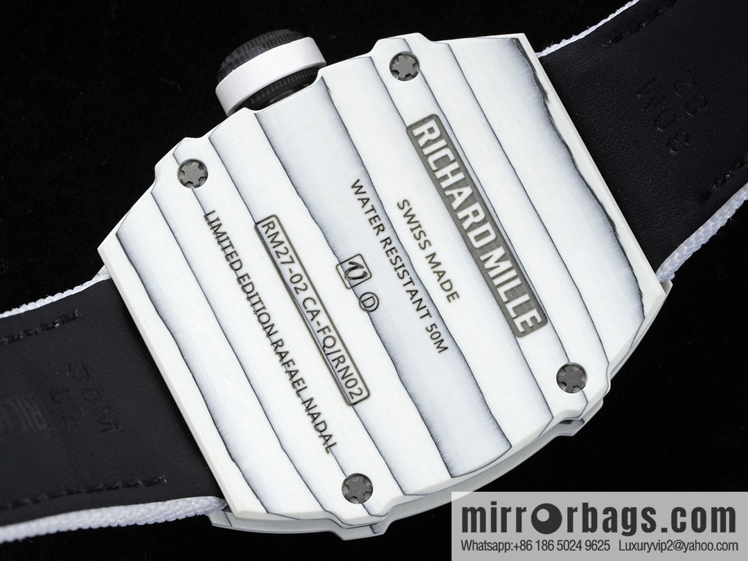 The new RM 27-02 is a RICHARD MILLE sports tourbillon watch designed for tennis players