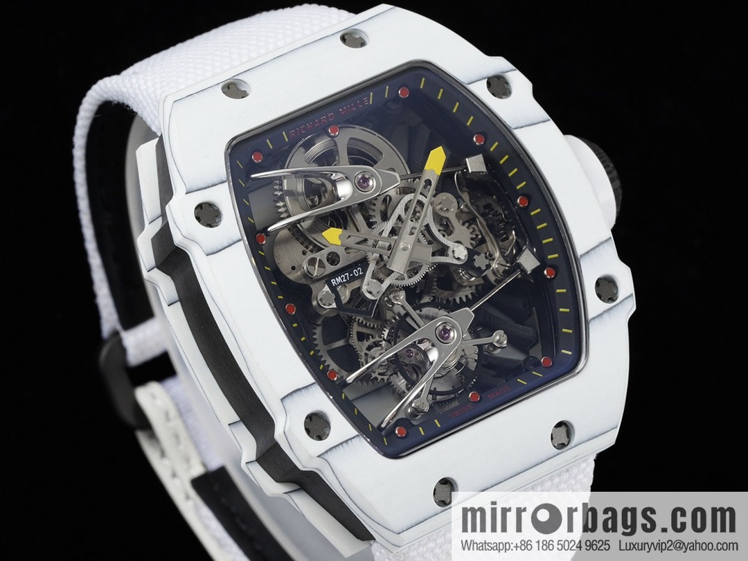 The new RM 27-02 is a RICHARD MILLE sports tourbillon watch designed for tennis players
