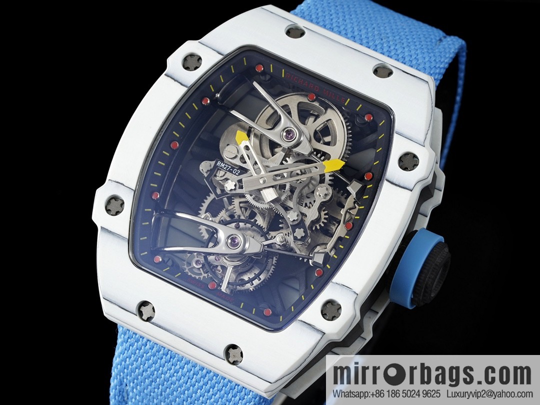 The new RM 27-02 is a RICHARD MILLE sports tourbillon watch designed for tennis players