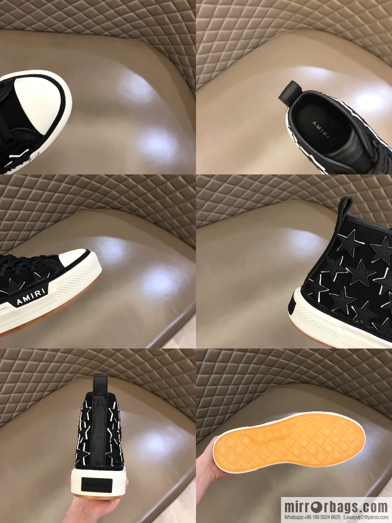 Amiri high-top sneakers men's casual canvas sneakers