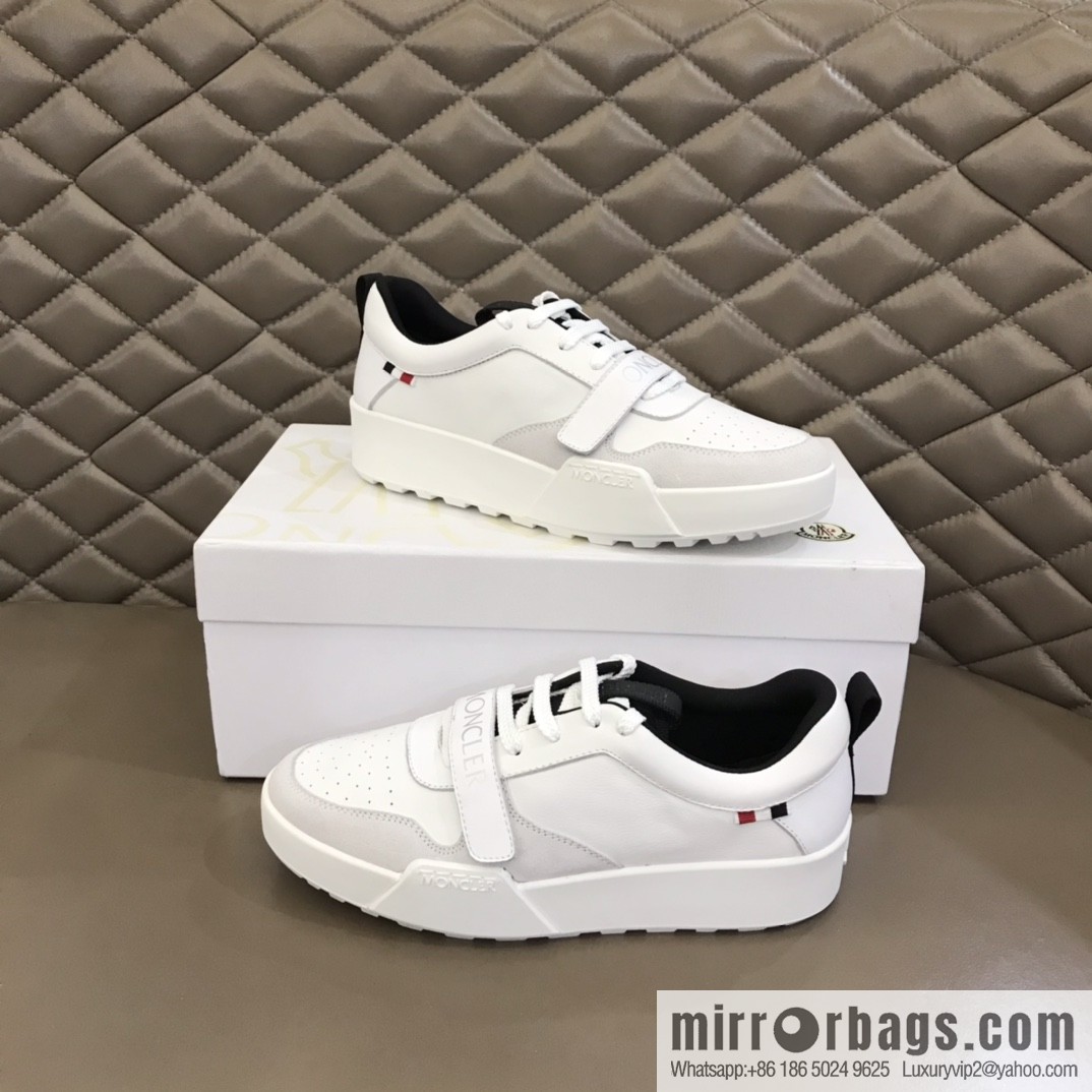 Moncle tongue with rubber logo badge men's casual shoes