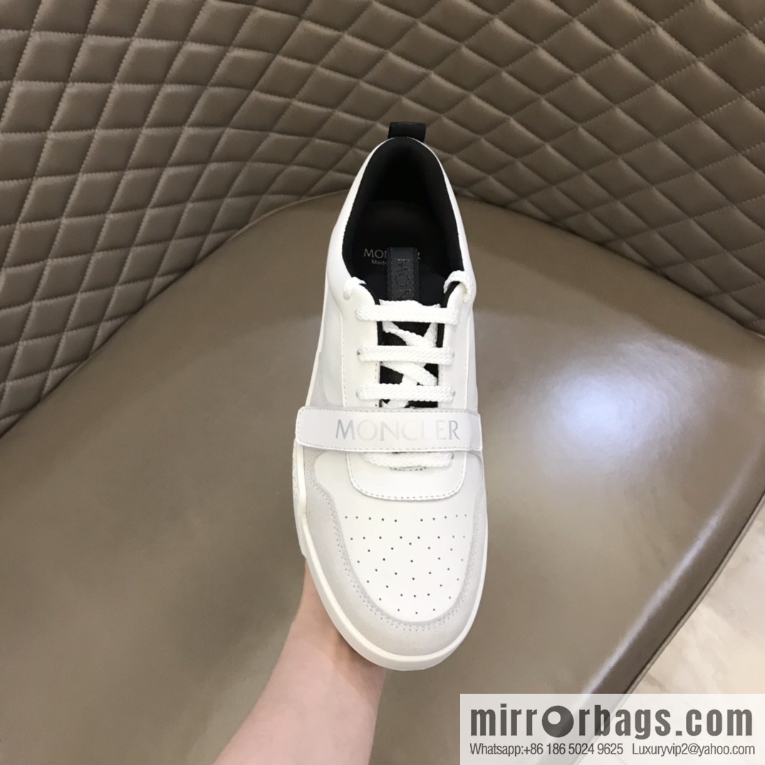 Moncle tongue with rubber logo badge men's casual shoes