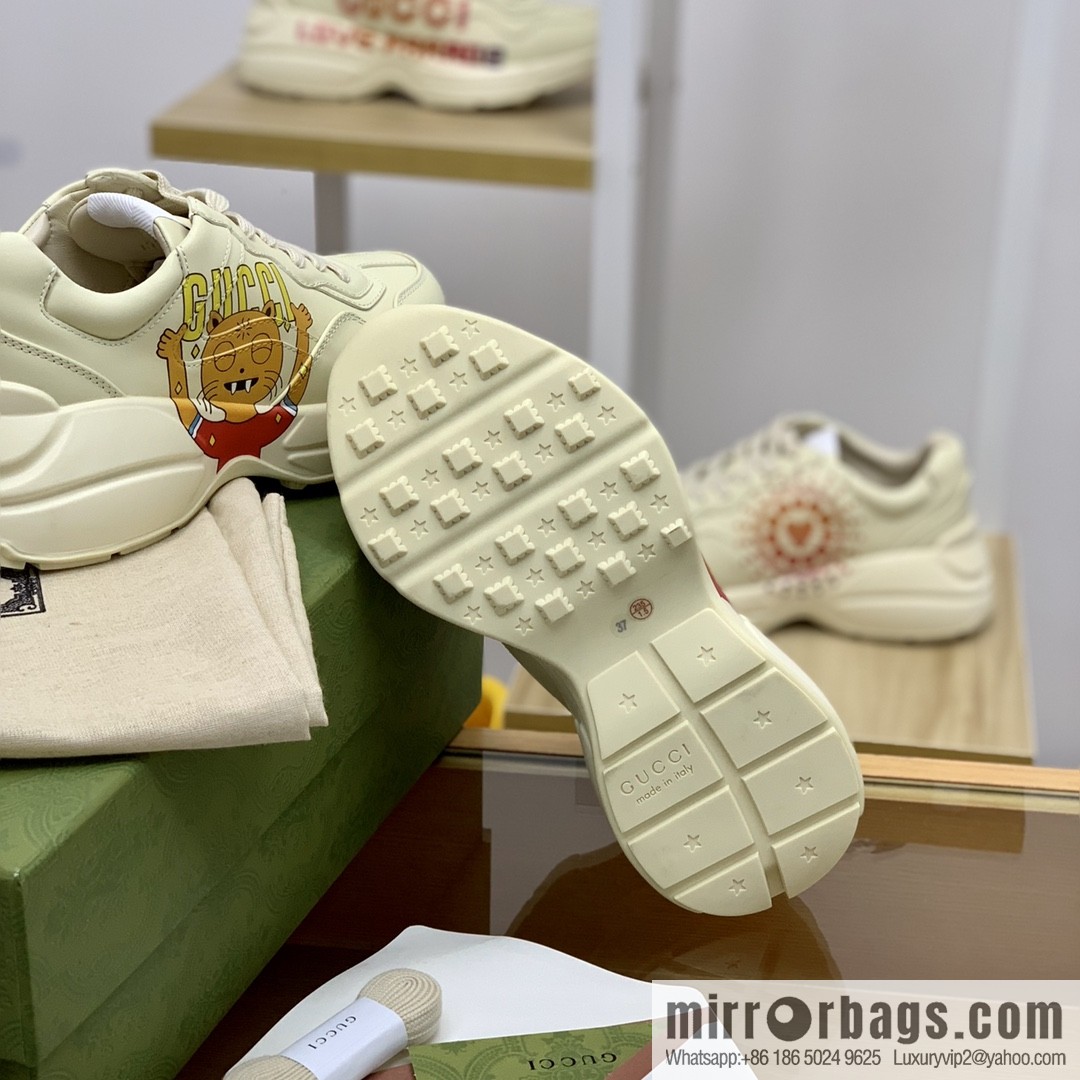 Gucci Gucci [New G Home High Version] Unisex Vintage sneakers