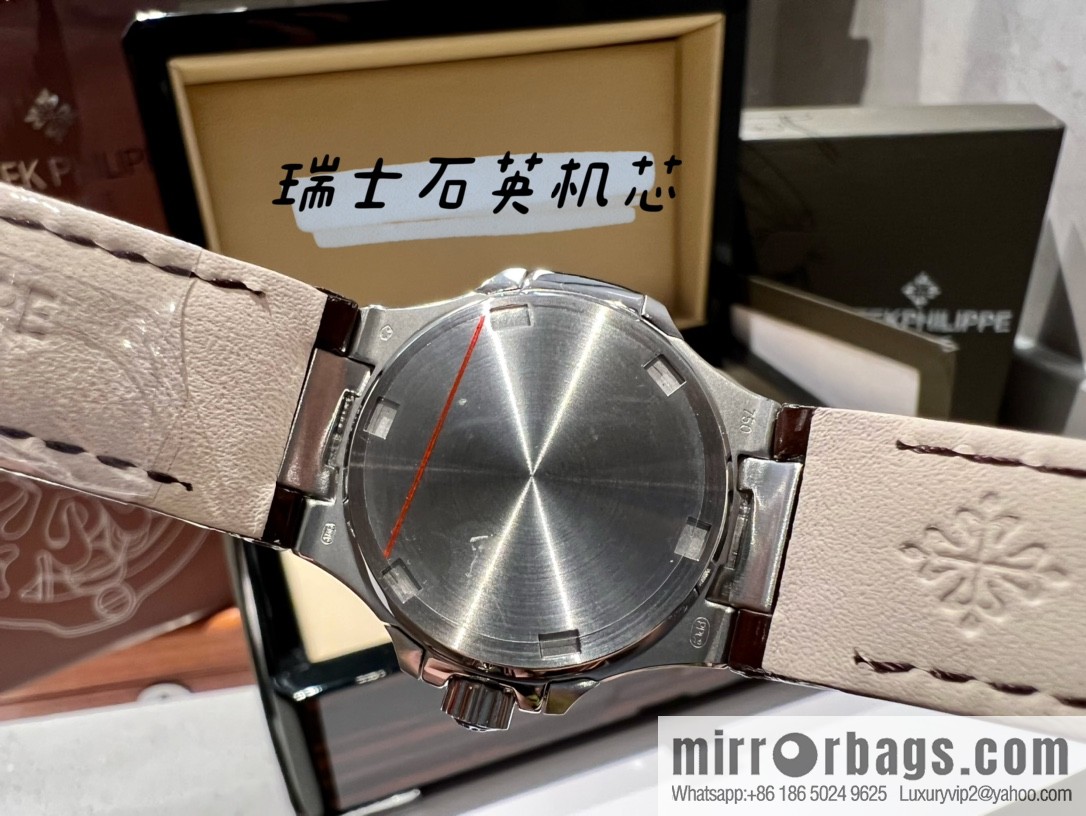 Batafile Nautilus 7010R Swiss Quartz Crocodile Leather