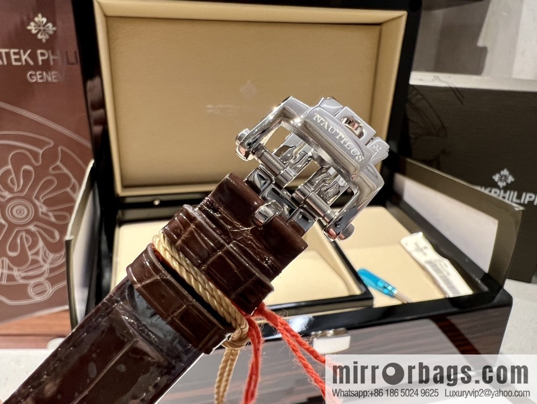 Batafile Nautilus 7010R Swiss Quartz Crocodile Leather