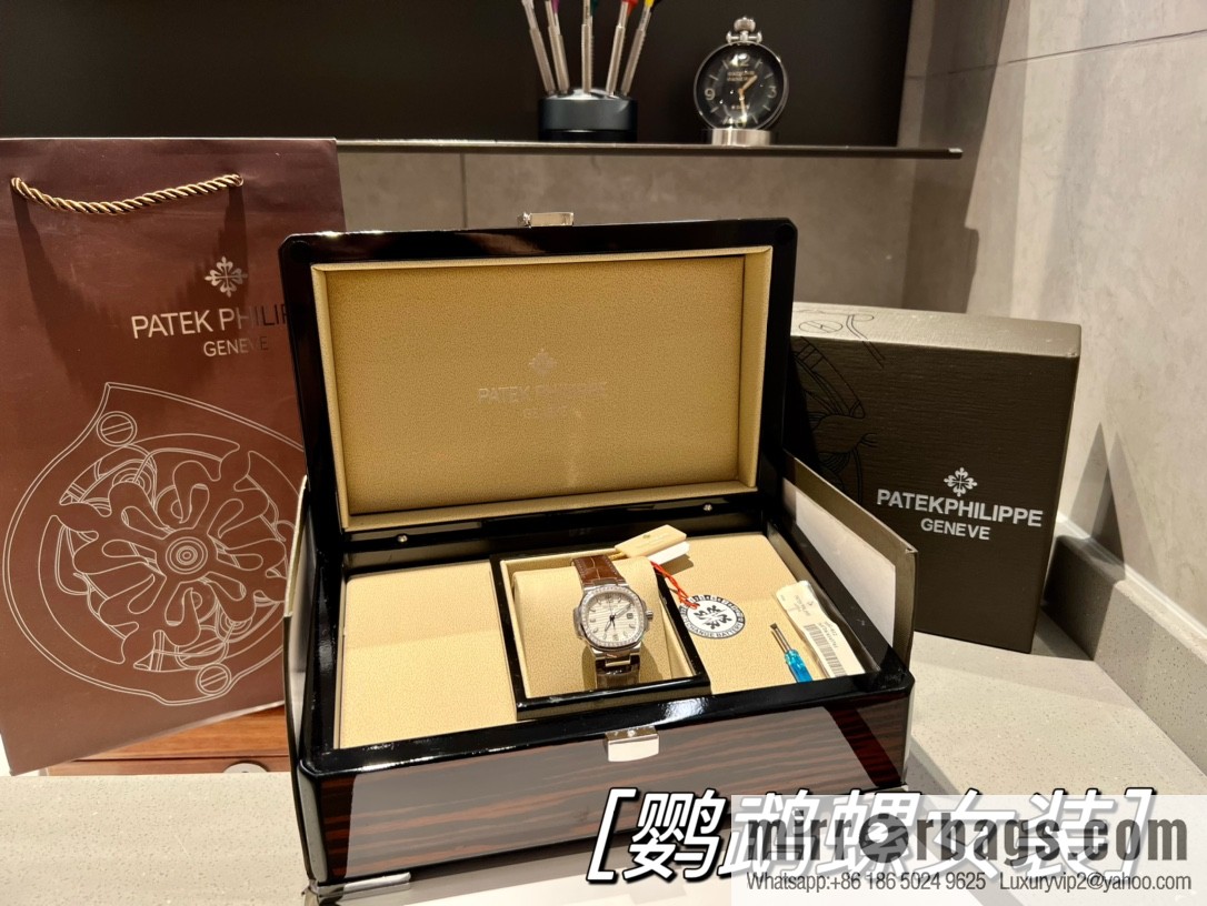 Batafile Nautilus 7010R Swiss Quartz Crocodile Leather