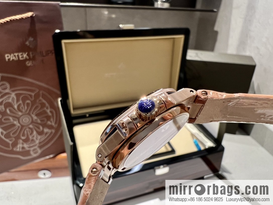 Batafile Nautilus 7010R Swiss Quartz Crocodile Leather