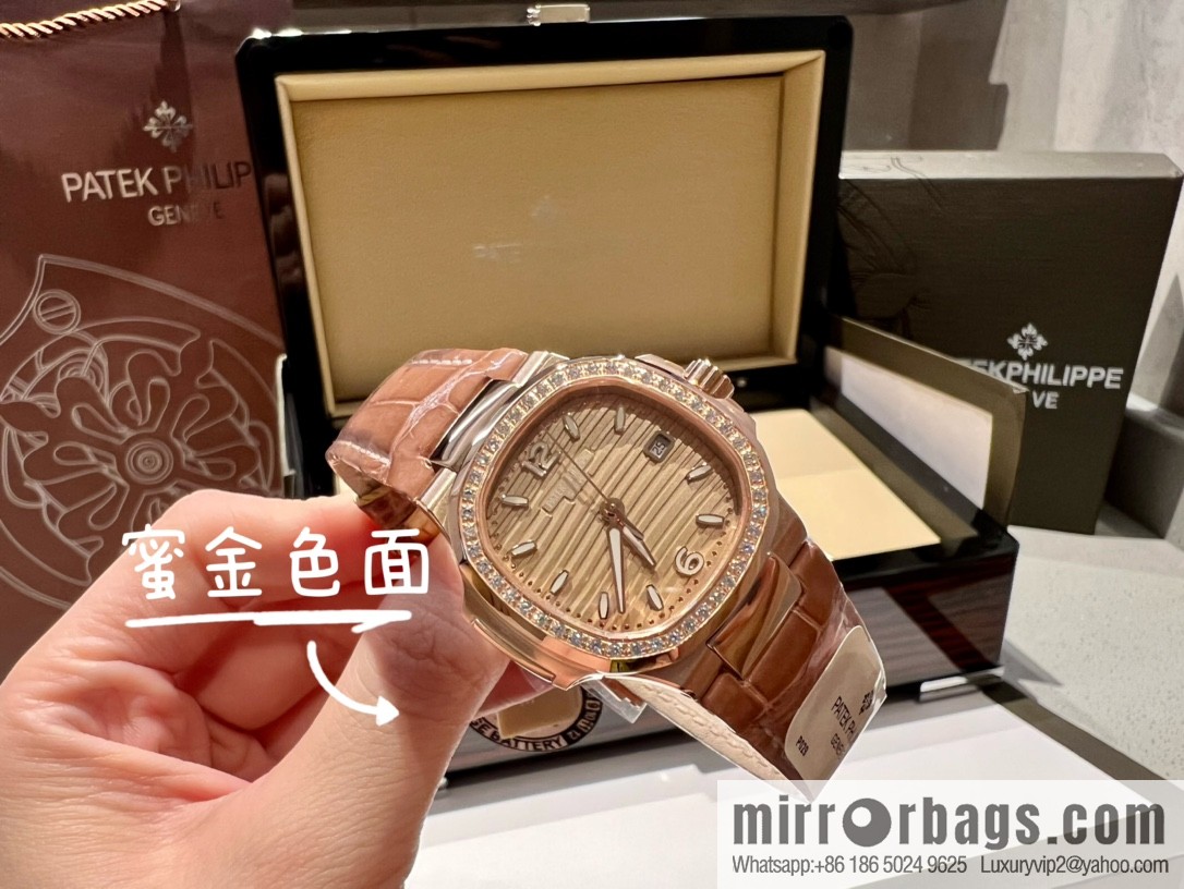 Batafile Nautilus 7010R Swiss Quartz Crocodile Leather