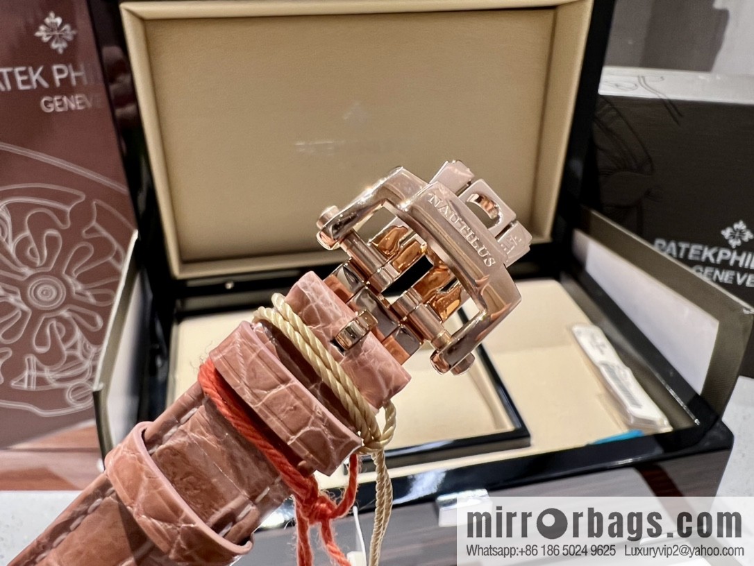 Batafile Nautilus 7010R Swiss Quartz Crocodile Leather