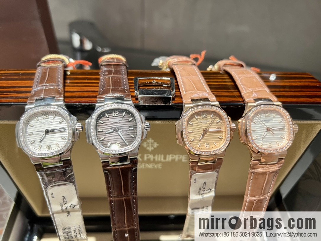 Batafile Nautilus 7010R Swiss Quartz Crocodile Leather