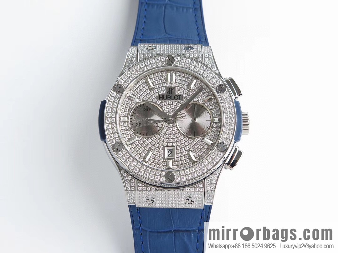 HB Hublot HUBLE 🎮 Classic 7750 three-hand travel time watch