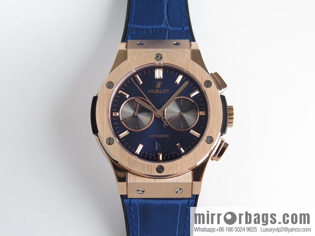 HB Hublot HUBLE 🎮 Classic 7750 three-hand travel time watch