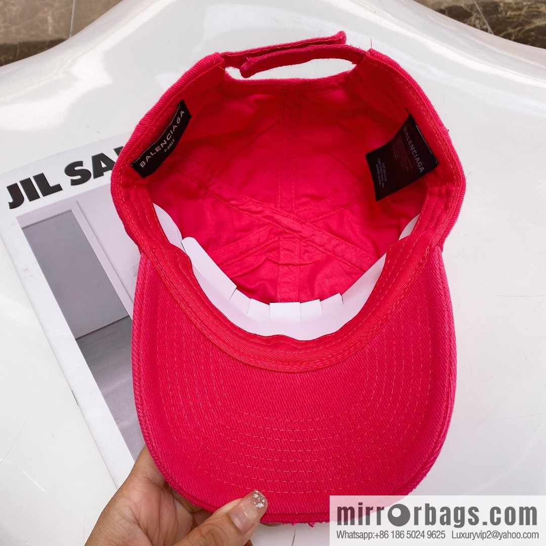 BALENCIAGA Balenciaga's new shampoo gray brim letter logo baseball cap