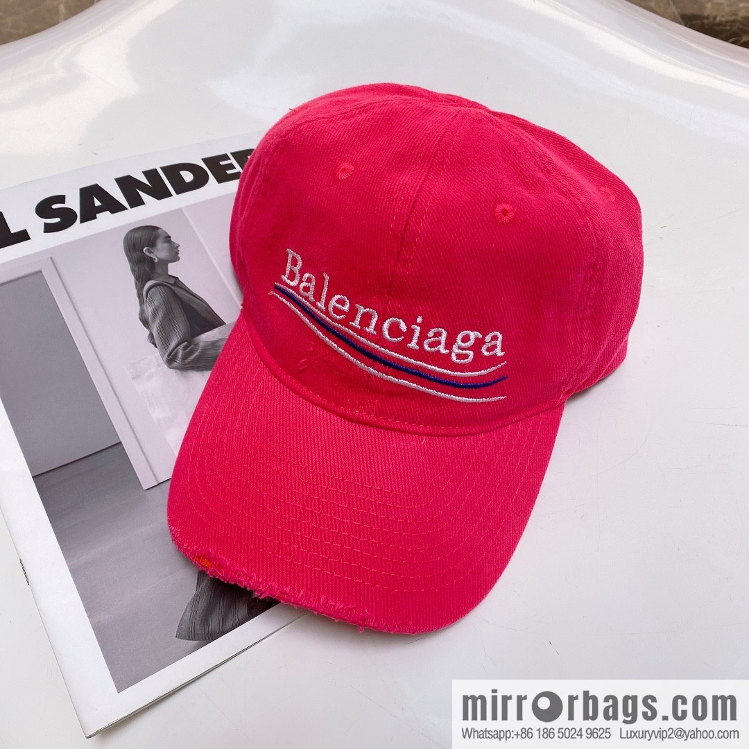 BALENCIAGA Balenciaga's new shampoo gray brim letter logo baseball cap