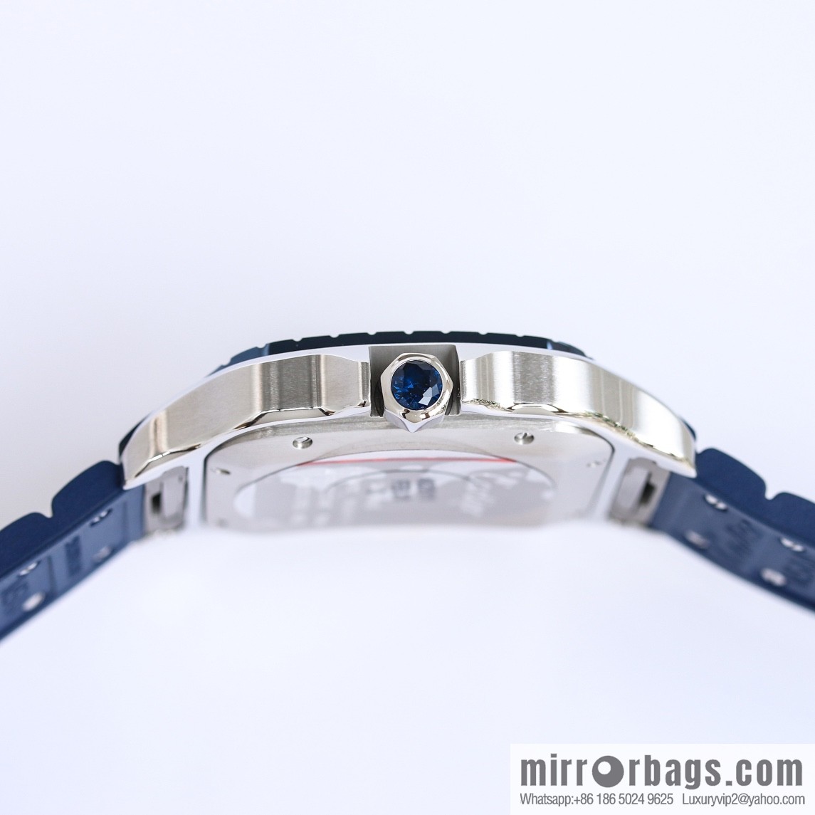 New GF Santos Tape Blue PVD Plated Bezel MIYOTA9015 Self-winding Movement