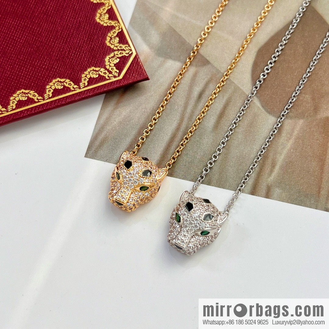 New ☑️ Cartier Cartier jungle series, full of diamond leopard head 🐆 necklace
