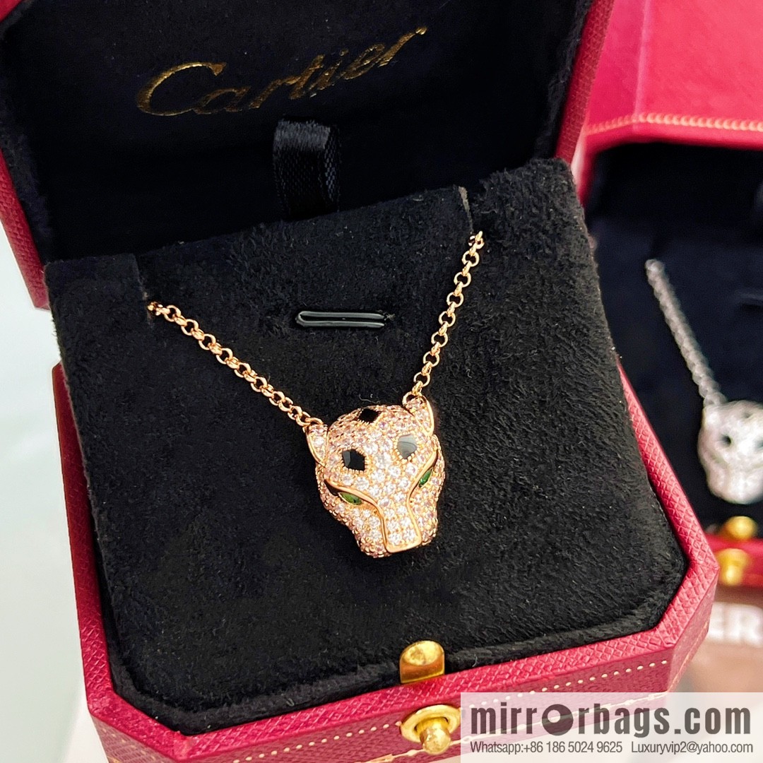 New ☑️ Cartier Cartier jungle series, full of diamond leopard head 🐆 necklace