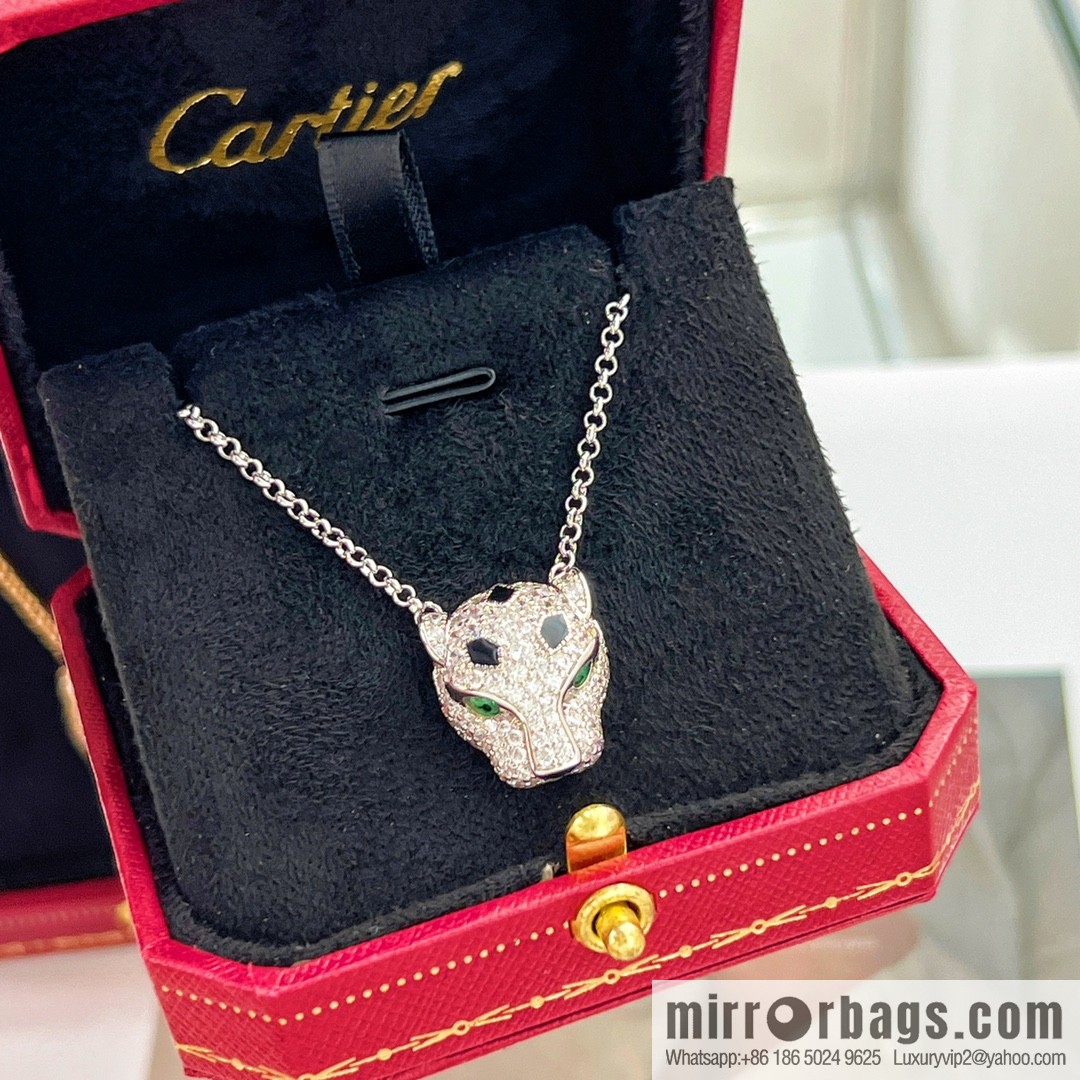 New ☑️ Cartier Cartier jungle series, full of diamond leopard head 🐆 necklace