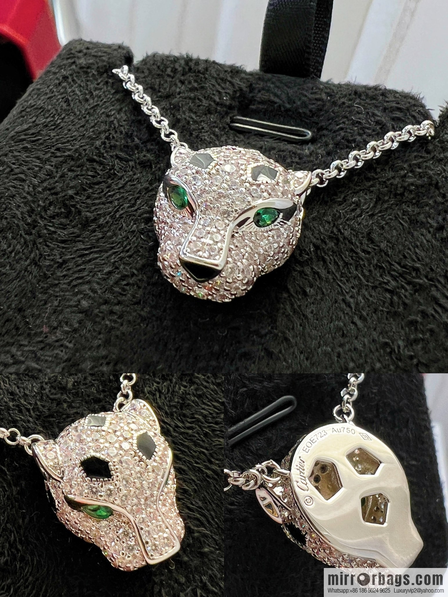 New ☑️ Cartier Cartier jungle series, full of diamond leopard head 🐆 necklace