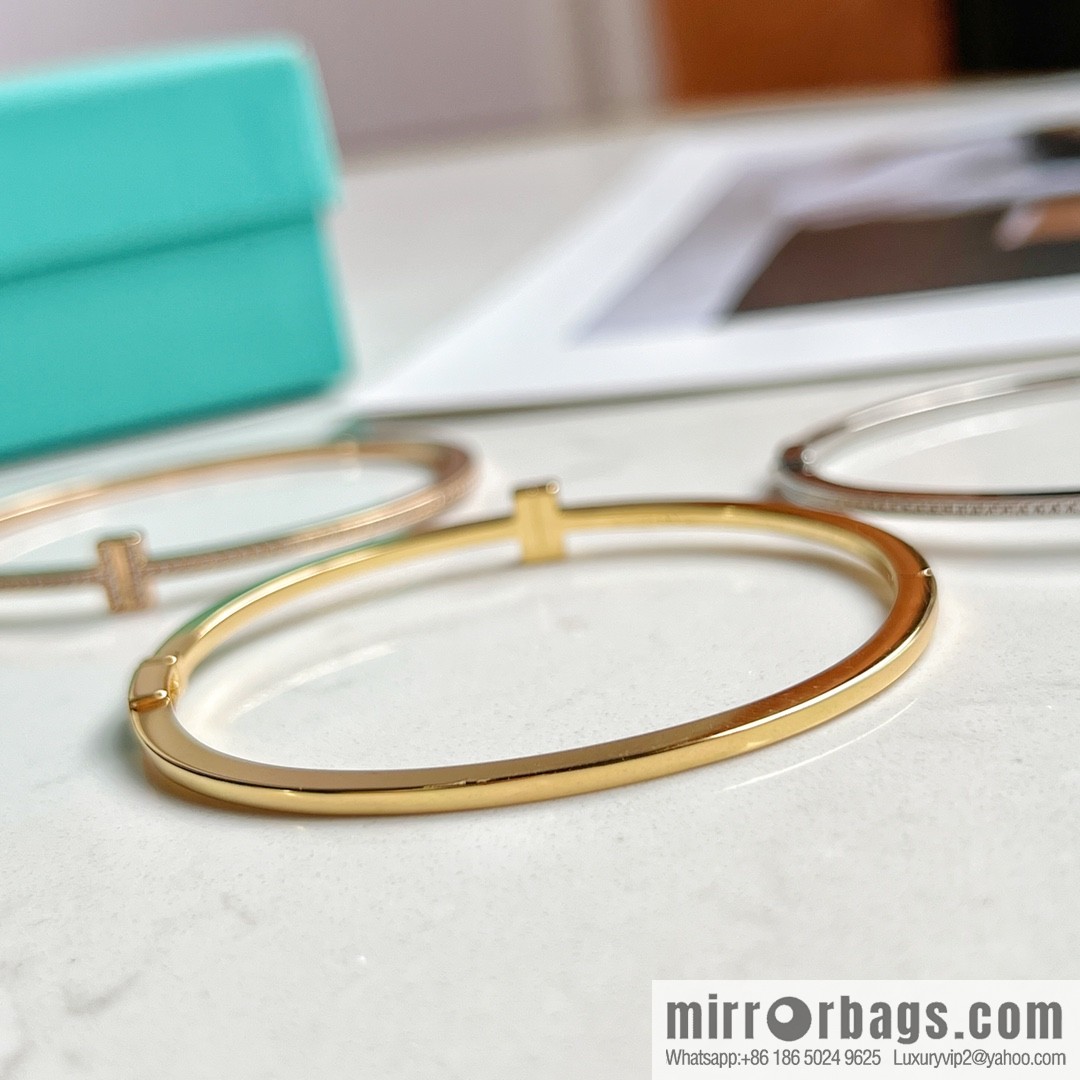 Tiffany & Co. Tiffany & Co. Classic T-Series Full Diamond Double T Bracelet