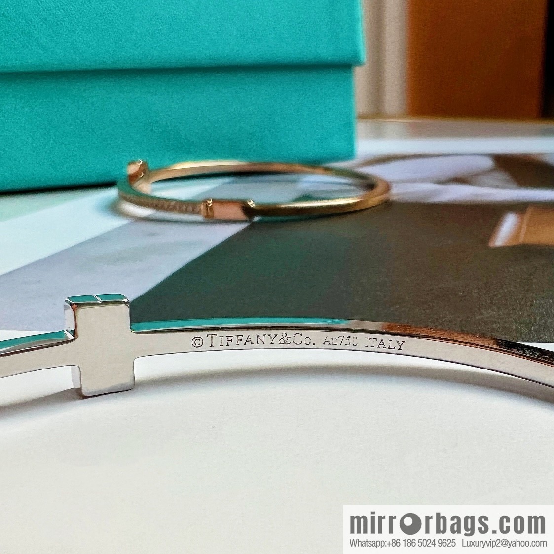 Tiffany & Co. Tiffany & Co. Classic T-Series Full Diamond Double T Bracelet