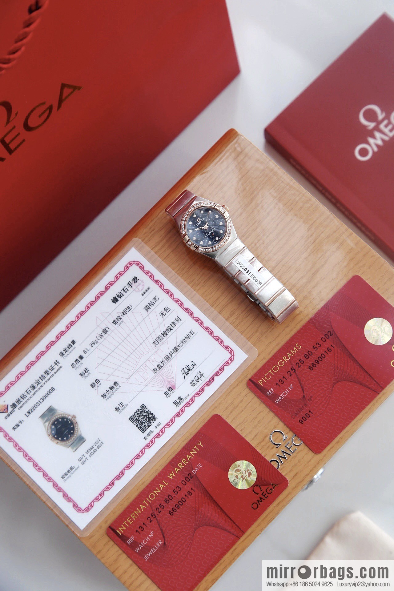 The new Omega fifth-generation constellation real diamond Omega constellation series The latest fifth-generation 27mm constellation quartz watch