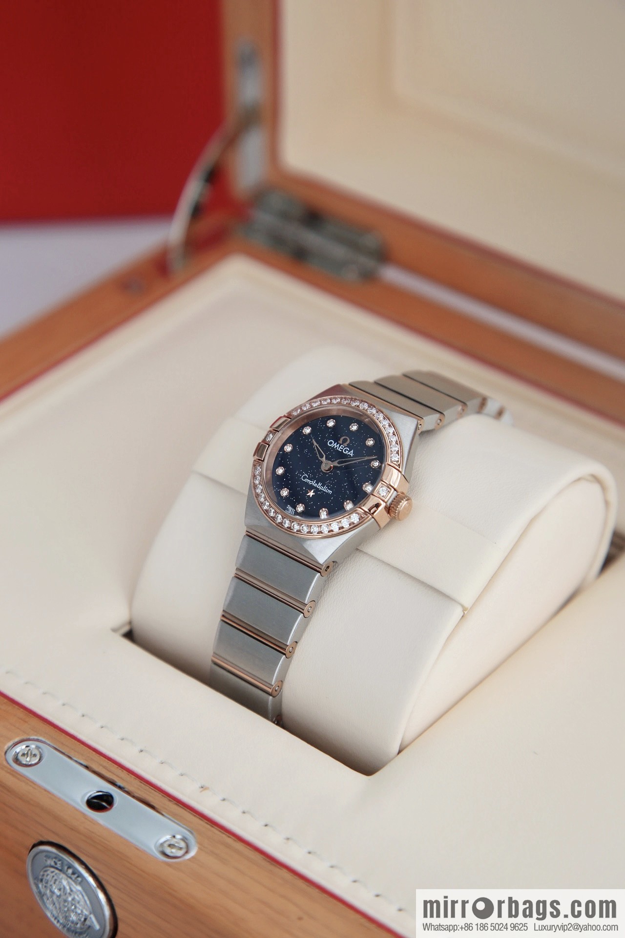 The new Omega fifth-generation constellation real diamond Omega constellation series The latest fifth-generation 27mm constellation quartz watch