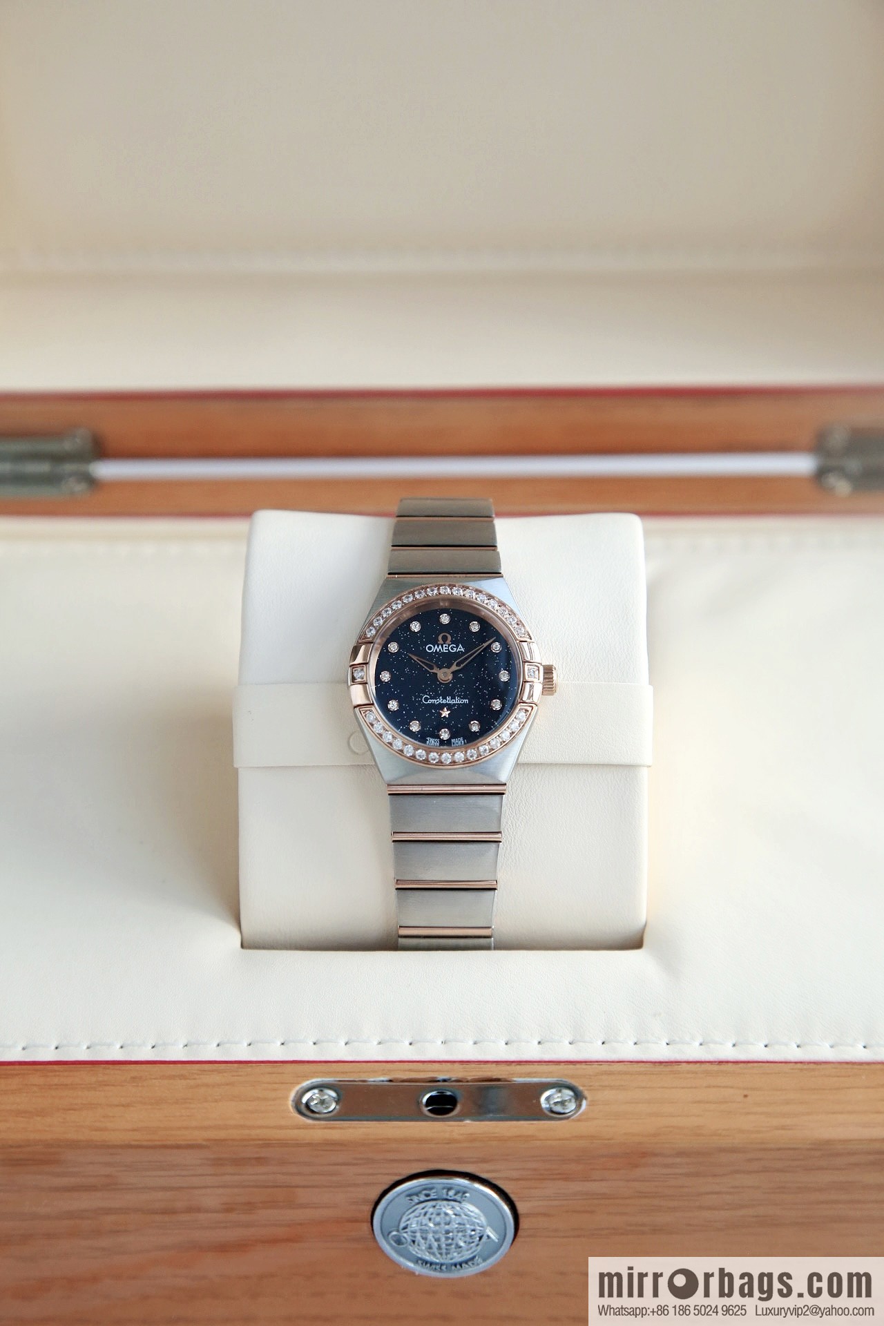 The new Omega fifth-generation constellation real diamond Omega constellation series The latest fifth-generation 27mm constellation quartz watch