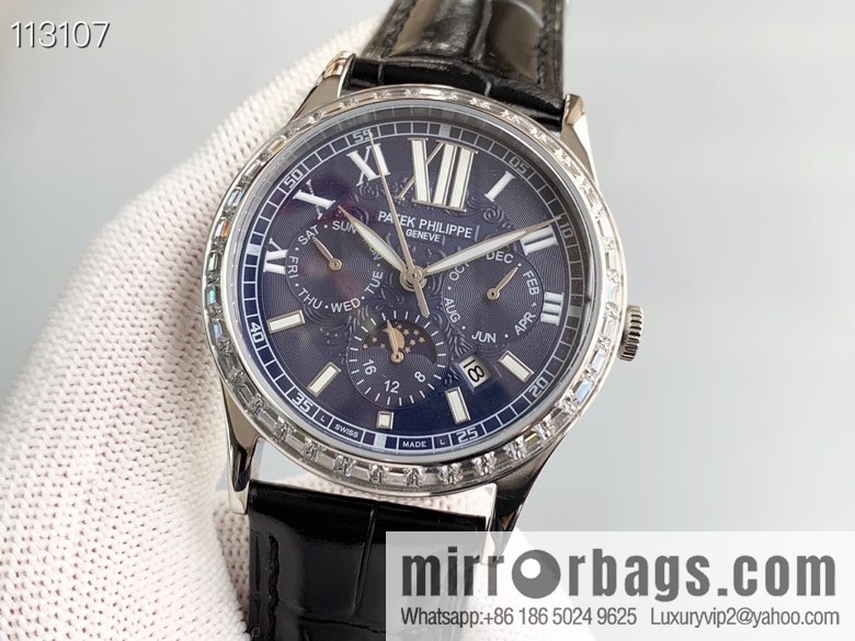 Patek Philippe Complex Series Six-Pin Men's Watch Original Imported 9100 Weeks and Months Moon Phase Kinetic Energy Function Movement Mechanical Watch