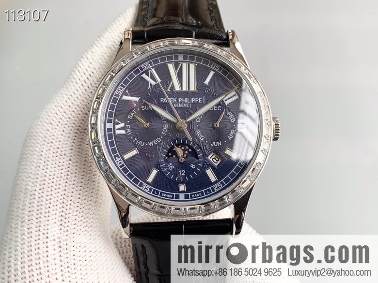 Patek Philippe Complex Series Six-Pin Men's Watch Original Imported 9100 Weeks and Months Moon Phase Kinetic Energy Function Movement Mechanical Watch