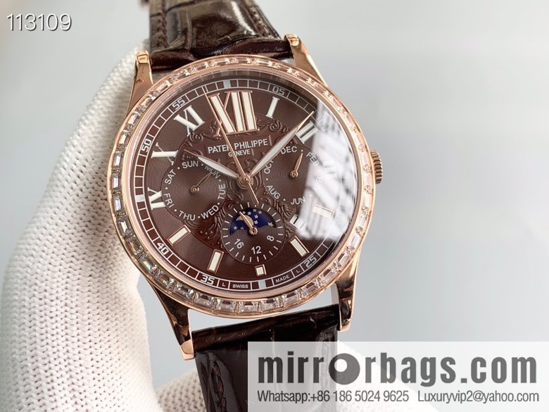 Patek Philippe Complex Series Six-Pin Men's Watch Original Imported 9100 Weeks and Months Moon Phase Kinetic Energy Function Movement Mechanical Watch